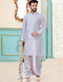 White Kurta Dhupion Silk Dhoti