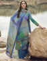 Ocean Blue Siya Crepe Digital Print Suit Palazzo