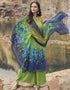 Light Green & Blue Siya Crepe Digital Print Suit Palazzo