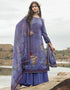 Blue Siya Crepe Digital Print Suit Palazzo