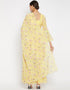 Yellow Poly Georegette Suit Sharara Closure View