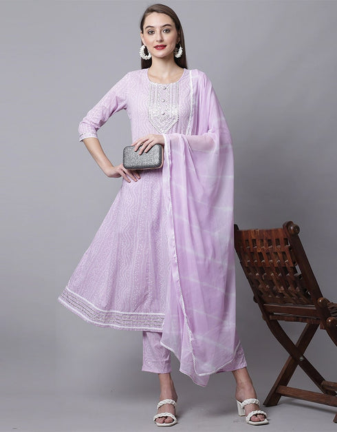 Lavender Pure Cotton Suit Pant