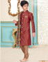 Maroon Kurta Pajama Banarasi Brocade