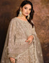 Beige Net Anarkali Anarkali Back View