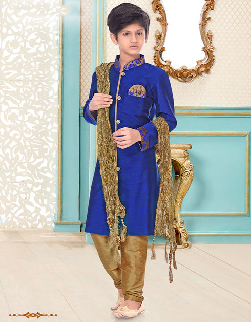 Royal Blue Kurta Pajama Cotton Linen