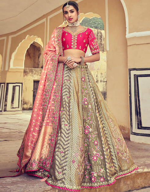 Rani Pink Art Silk Lehenga Choli
