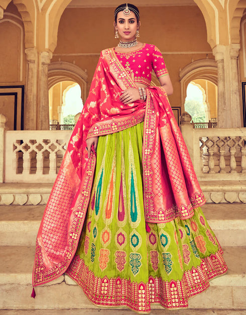 Rani Pink Art Silk Lehenga Choli