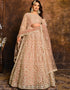 Light Peach Net Anarkali Anarkali