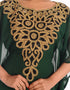 Muslimah Bottle Green Georgette Hand Embroidery Party Wear Kaftan