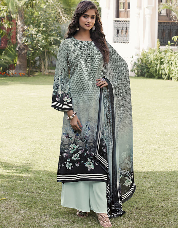 Mint Siya Crepe Digital Print Salwar Suit Palazzo