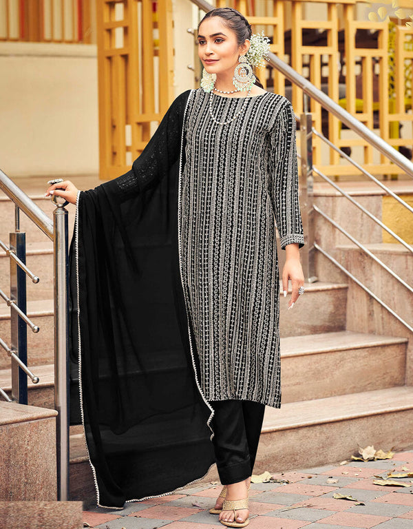 Black Georgette Pant Salwar