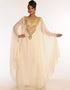 Trendy Off White Georgette Hand Embroidery Party Wear Kaftan