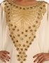 Trendy Off White Georgette Hand Embroidery Party Wear Kaftan