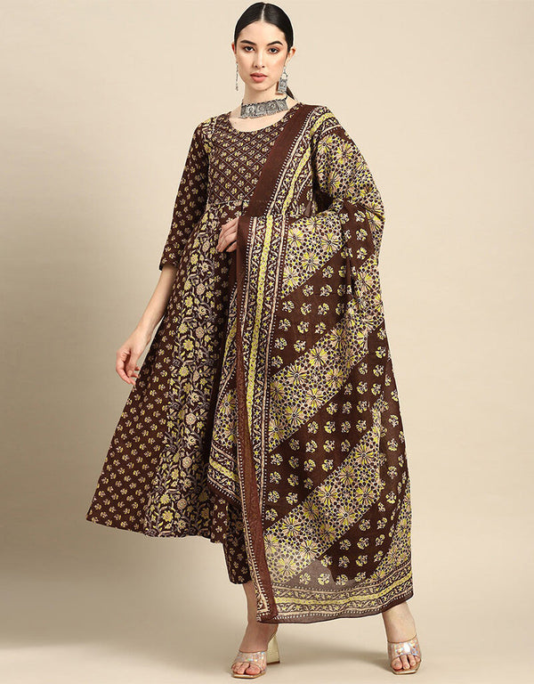 Metallic Bronze Pure Cotton Suit Pant