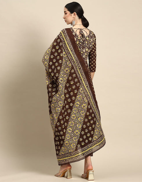 Metallic Bronze Pure Cotton Suit Pant Women