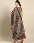 Otter Brown Pure Cotton Suit Palazzo Women
