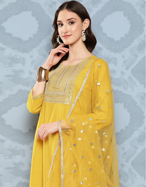 Arylide Yellow Viscos Rayon Straight Pant