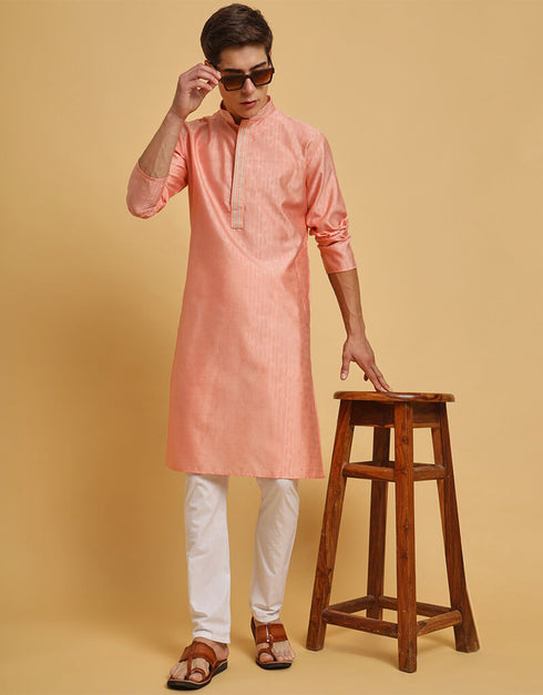 Rose Kurta Wool Cotton Payjama Closure View