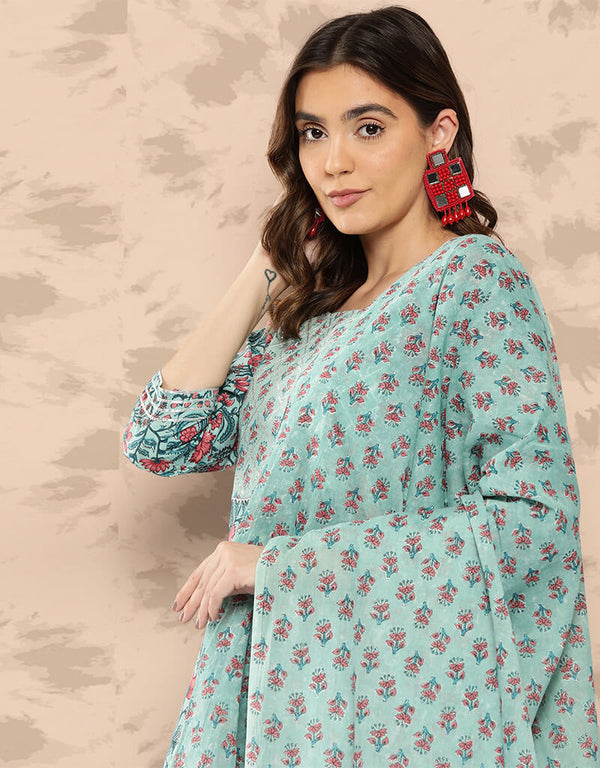 Shadow Green Pure Cotton Dress Pant