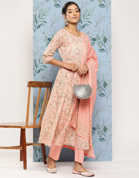 Oyster Pink Pure Cotton Dress Pant Closure View