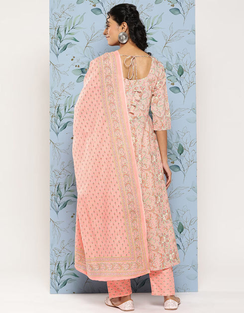 Oyster Pink Pure Cotton Dress Pant Women