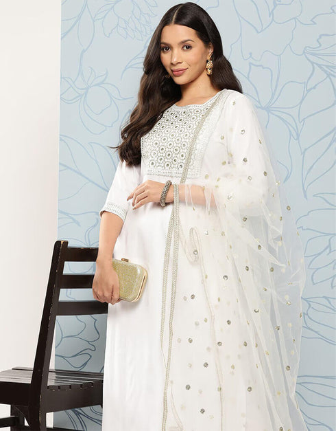 Catskill White Viscos Rayon Straight Pant