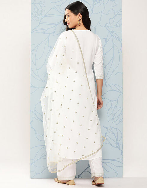 Catskill White Viscos Rayon Straight Pant Women