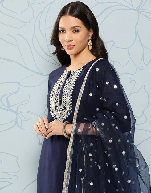 Dark Viscos Rayon Straight Pant