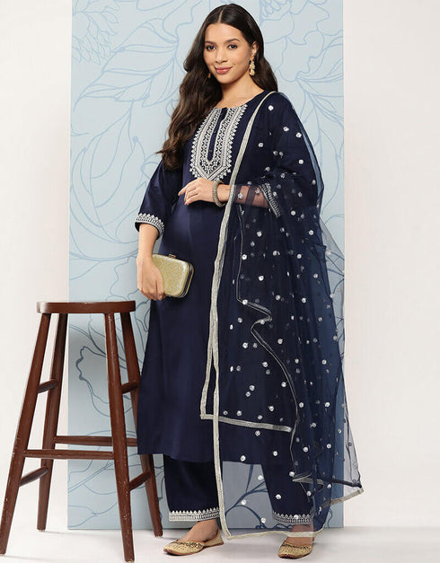 Dark Viscos Rayon Straight Pant Closure View