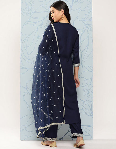 Dark Viscos Rayon Straight Pant Women