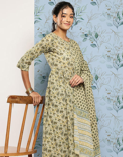 Foggy Grey Pure Cotton Straight Pant