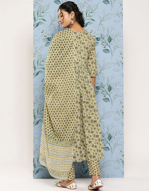 Foggy Grey Pure Cotton Straight Pant Women