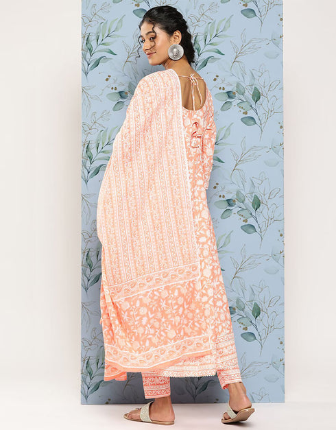 Mandys Pink Pure Cotton Straight Pant Women