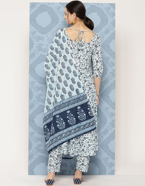 Quill Grey Pure Cotton Straight Pant Women