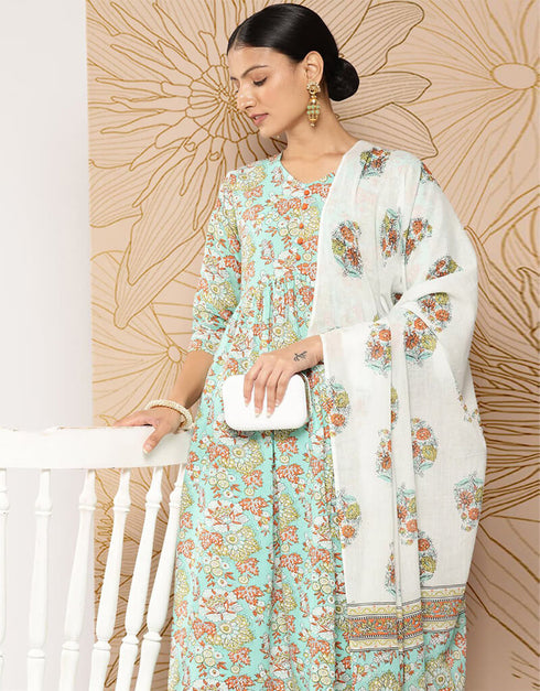 Magic Mint Pure Cotton Straight Pant