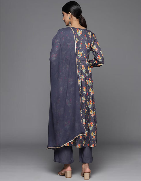 Bright Grey Pure Cotton Straight Pant Women