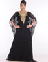 Dubai Black Georgette Hand Embroidery Party Wear Kaftan