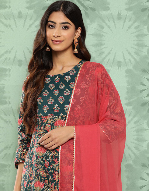 Pickled Bluewood Pure Cotton Straight Pant Closure View