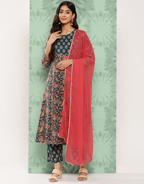 Pickled Bluewood Pure Cotton Straight Pant