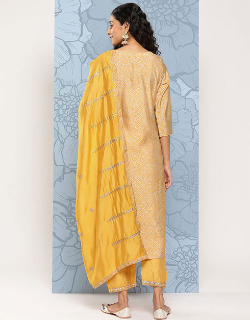 Light Orange Silk Blend Straight Pant Women