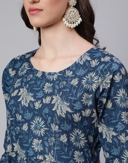 Bluewood Pure Cotton Anarkali Pant Closure View