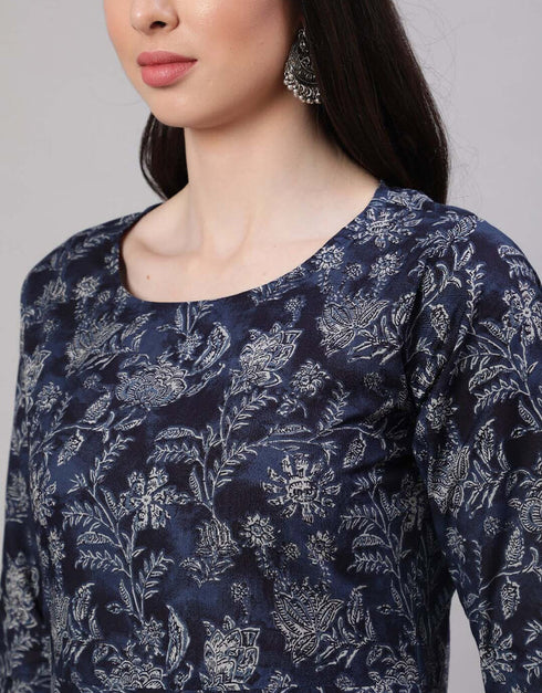 Bluewood Pure Cotton Anarkali Pant Closure View