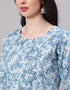 Dusty Blue Pure Cotton Anarkali Pant Closure View