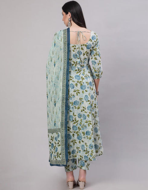 Light Grey Pure Cotton Anarkali Pant Women