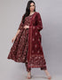 Maroon Oak Pure Cotton Anarkali Pant