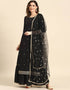 Black Viscos Rayon Straight Sharara
