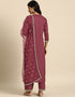 Solid Pink Pure Cotton Anarkali Pant Women
