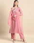 Muted Pink Viscos Rayon Anarkali Pant