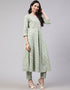 Heathered Grey Pure Cotton Anarkali Pant Closure View