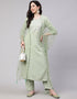 Pixie Green Viscos Rayon Anarkali Pant